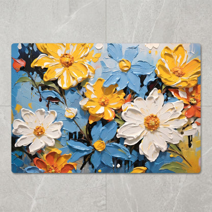 Vibrant Impressionist Floral Bathroom Rug - image 1