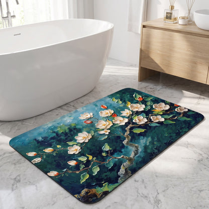 Impressionist Magnolia Bathroom Rug - image 2