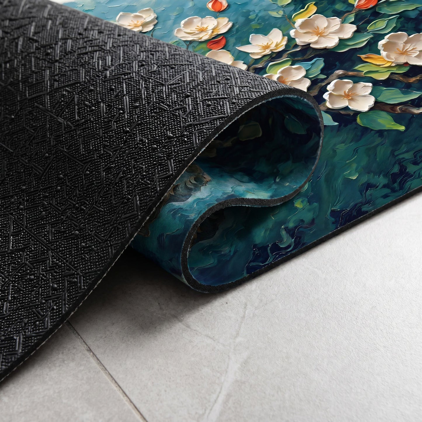 Impressionist Magnolia Bathroom Rug - image 3