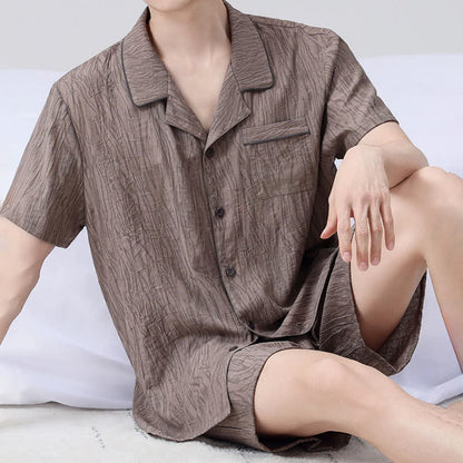 Textured Short Sleeve Pajama Set - image 3
