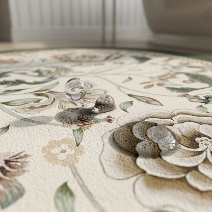 Oval Vintage Botanical Floral Bathroom Rug - image 4