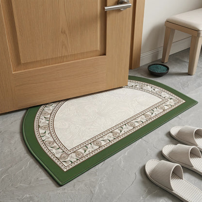 Half-Moon Vintage Border Floral Bathroom Rug - image 3