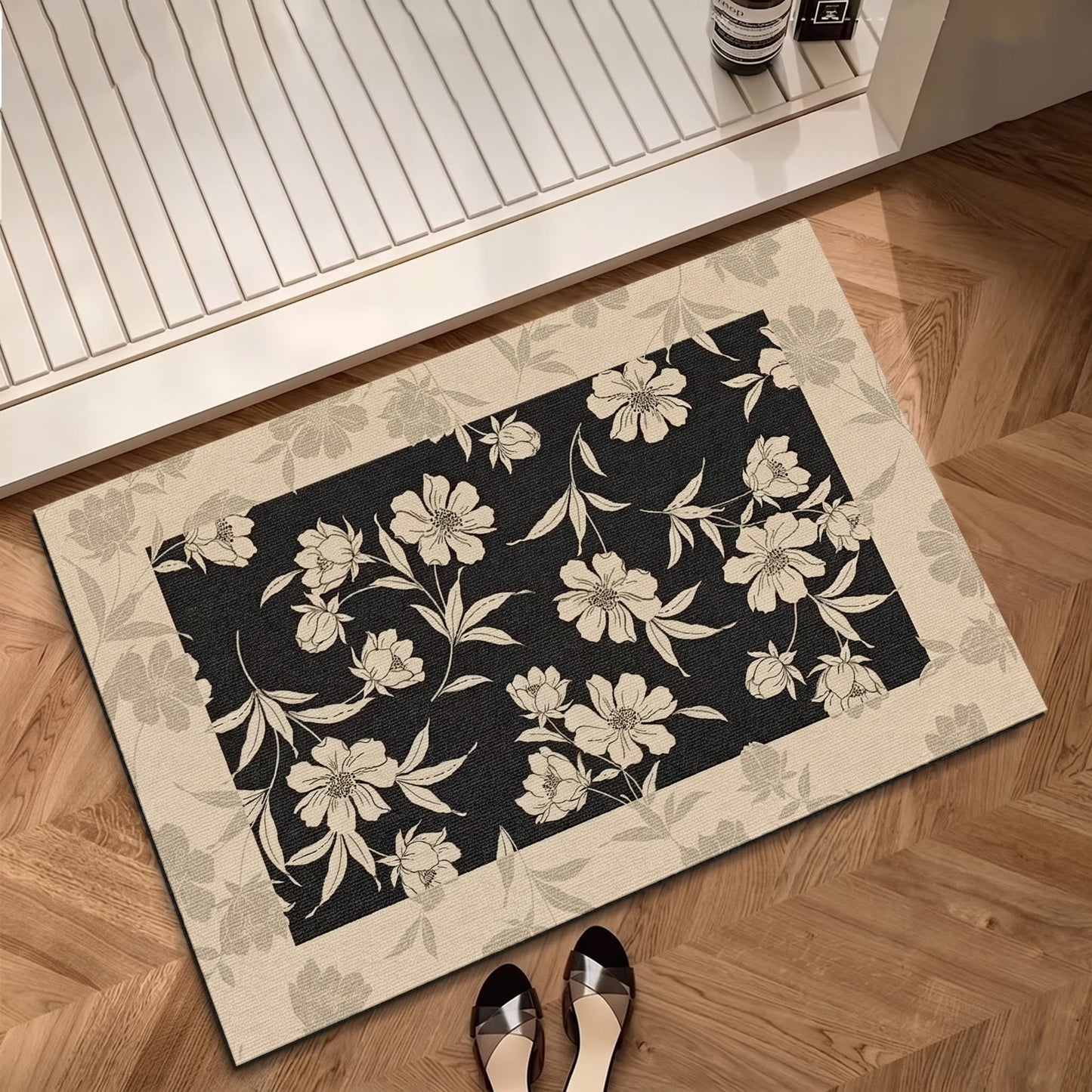 Vintage Peony Diatomaceous Earth Bathroom Rug - 31" × 47" - image 0
