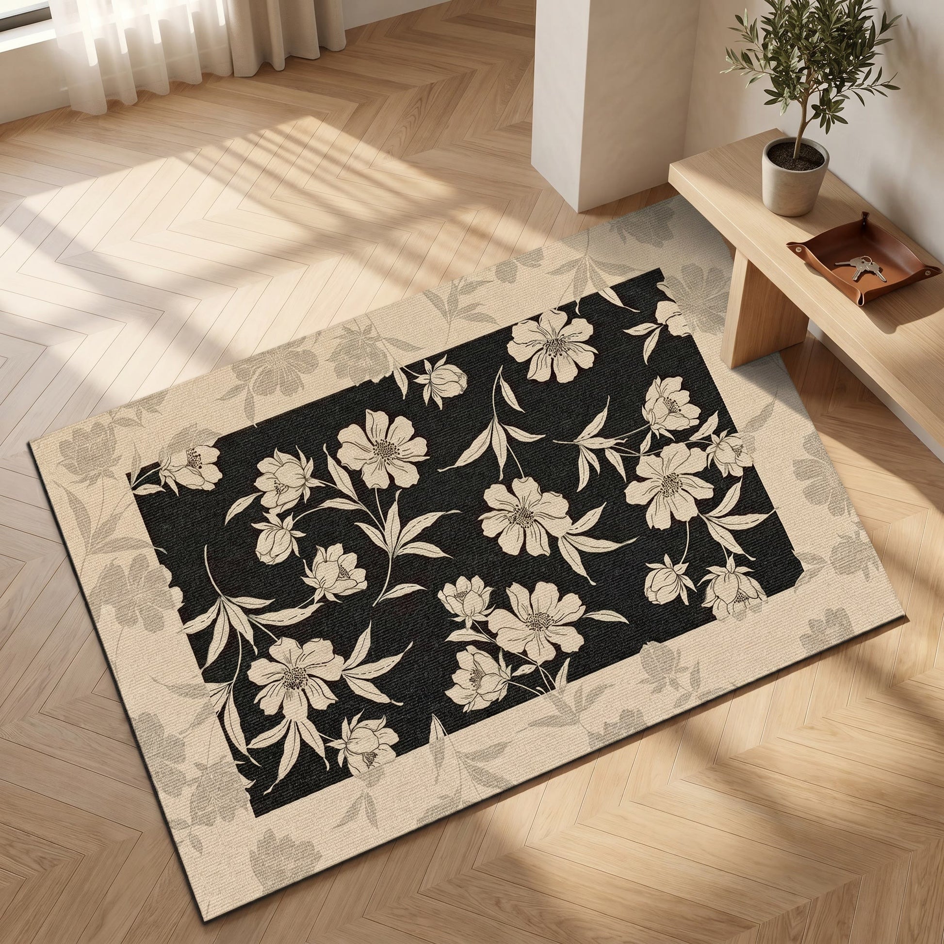 Vintage Peony Diatomaceous Earth Bathroom Rug - image 3