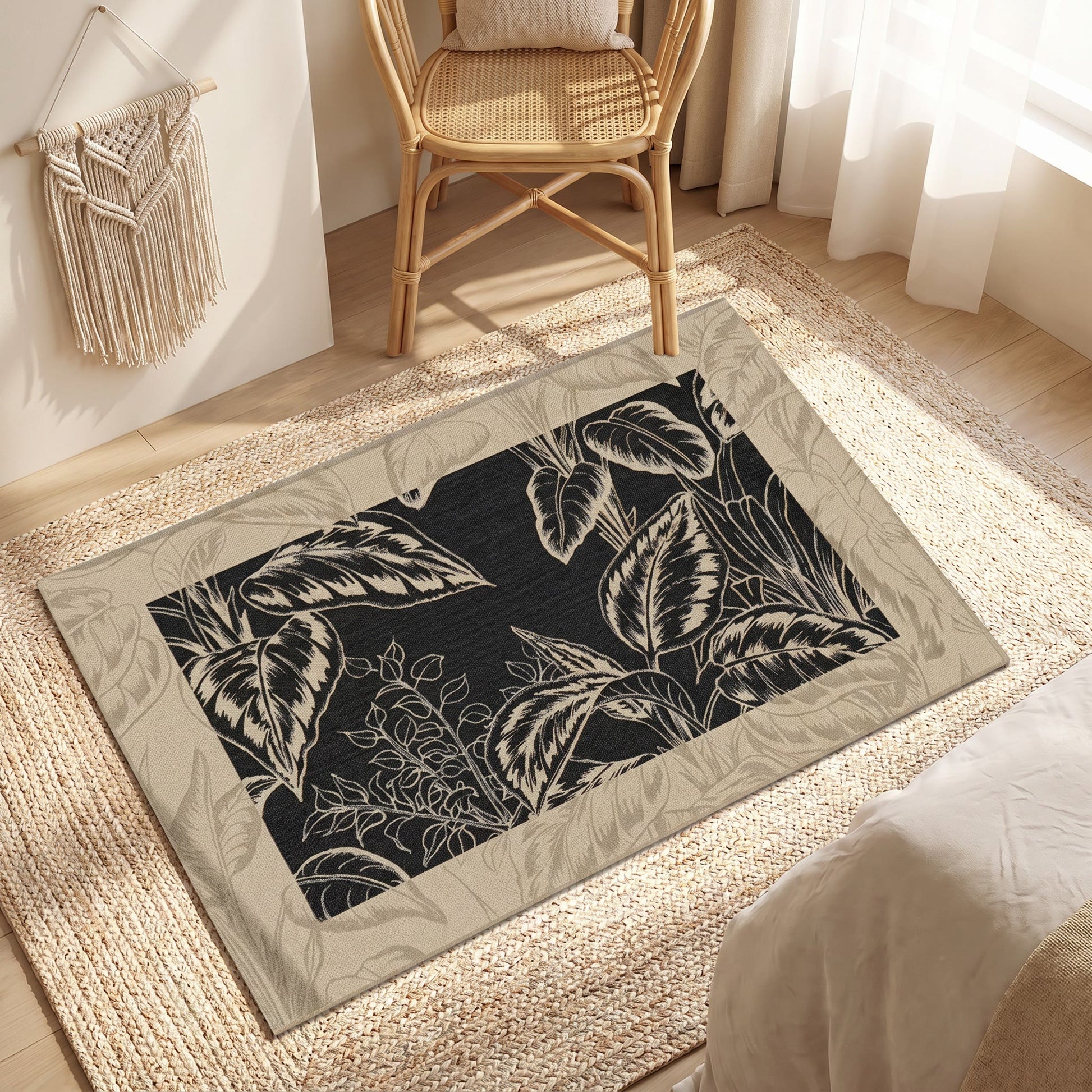 Tropical Leaf Vintage Bathroom Rug - image 2