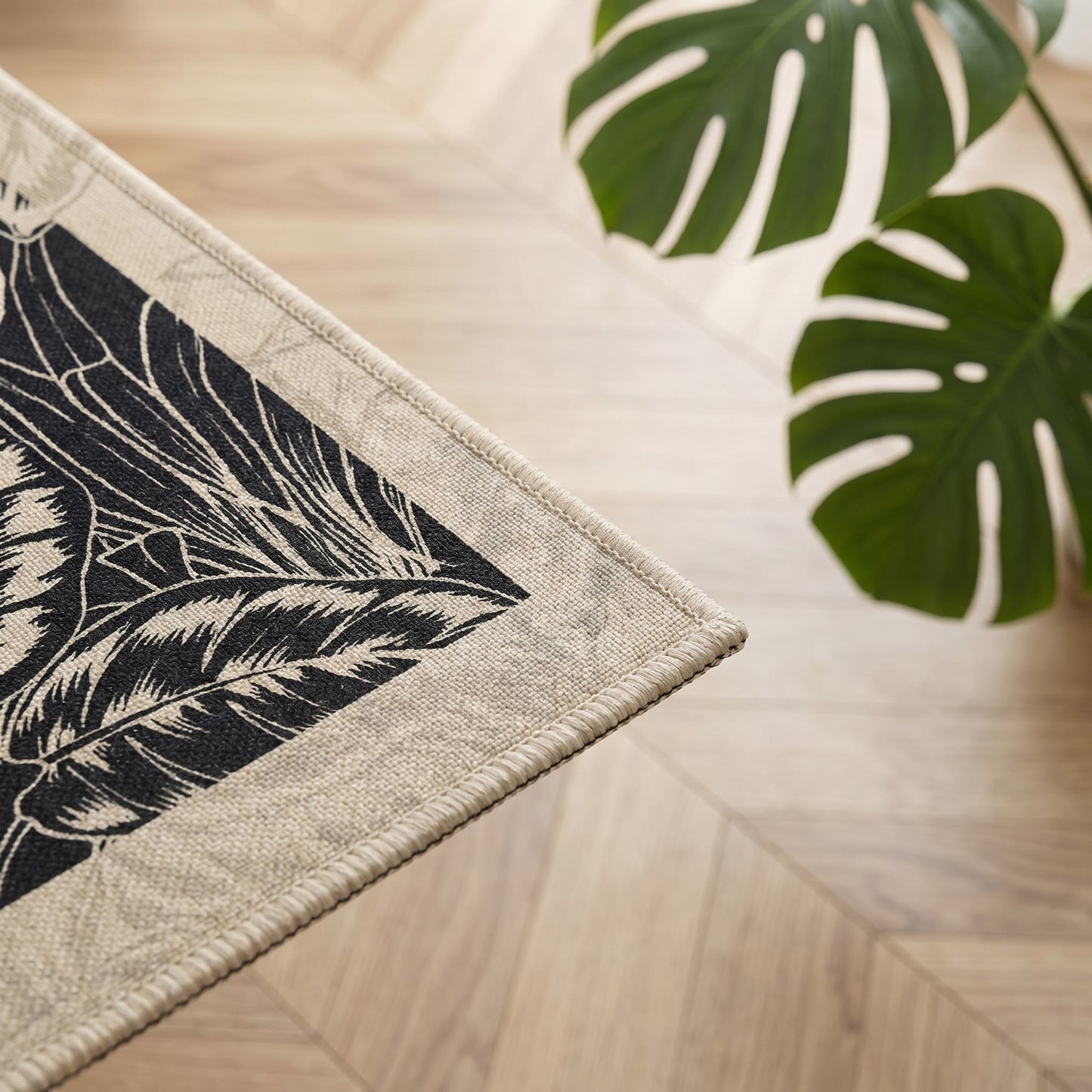 Tropical Leaf Vintage Bathroom Rug - image 3