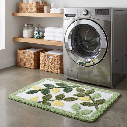 Multi-Tone Leaf Tufted Bathroom Rug - image 3