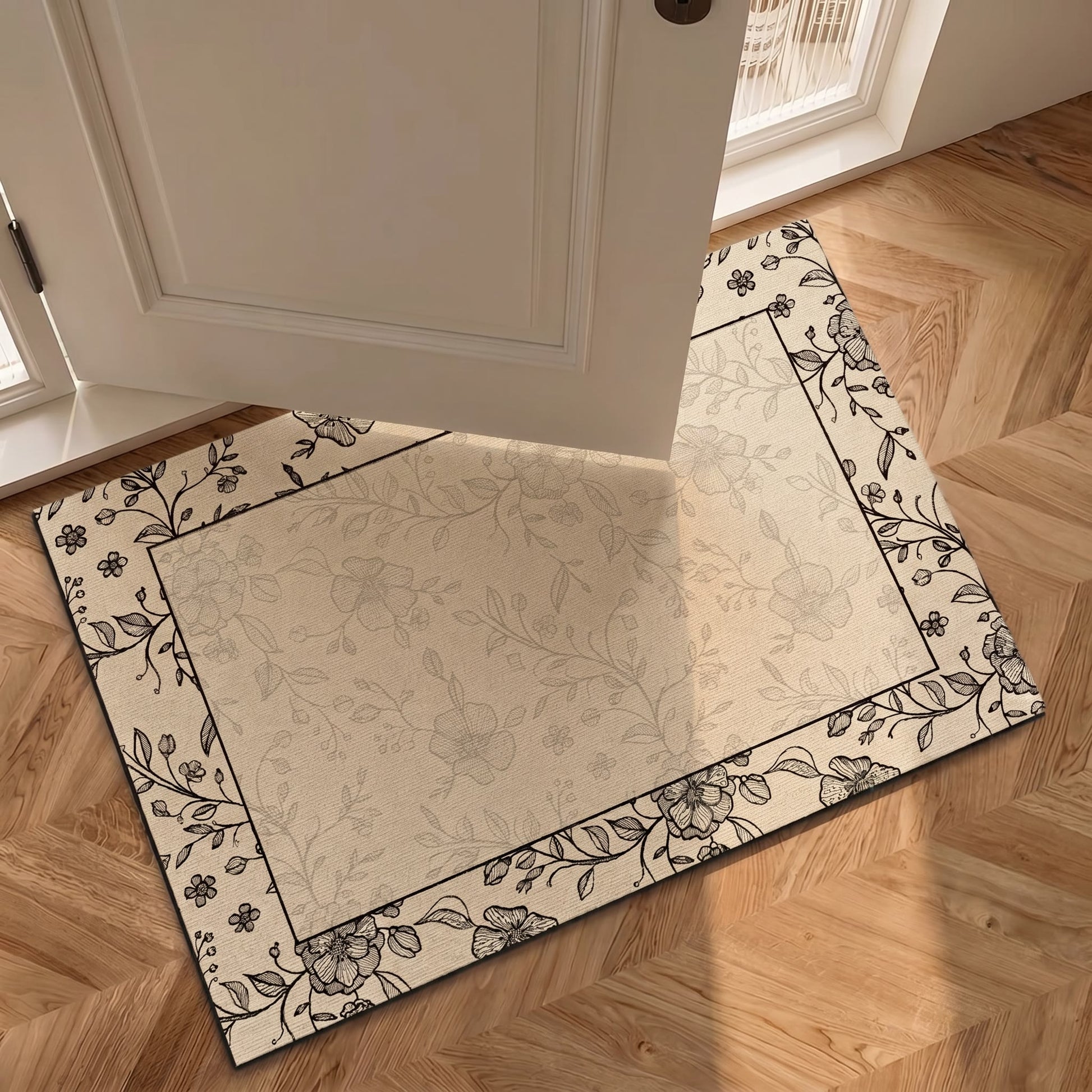 Vintage Vine Floral Bathroom Rug - image 2
