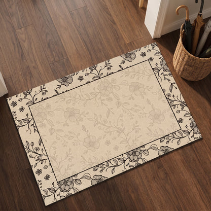 Vintage Vine Floral Bathroom Rug - image 1