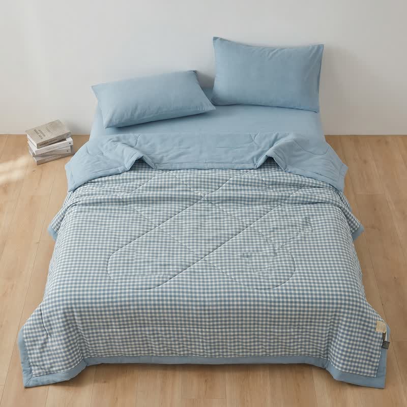 Classic Gingham Cotton Gauze Quilt - image 2
