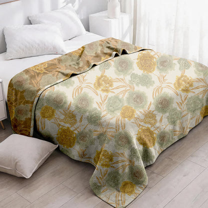 Retro Botanical Cotton Gauze Quilt - image 2