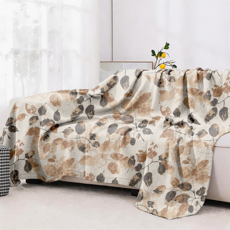 Bohemian Autumn Leaf Cotton Gauze Quilt - image 4