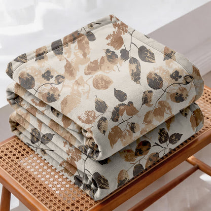 Bohemian Autumn Leaf Cotton Gauze Quilt - image 3