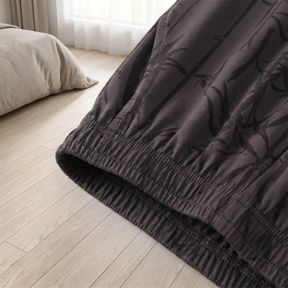 100% Cotton Dark Bamboo Button Loungewear Set - image 6