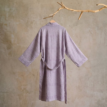 Cotton Ethnic Geometric Print Kimono Robe - image 10
