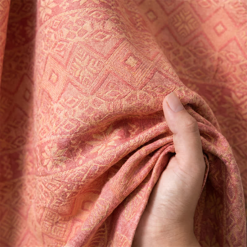 Cotton Ethnic Geometric Print Kimono Robe - image 7