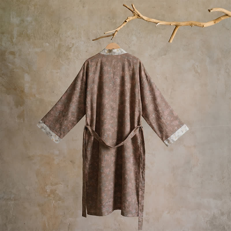 Cotton Reversible Floral Kimono Robe - image 13