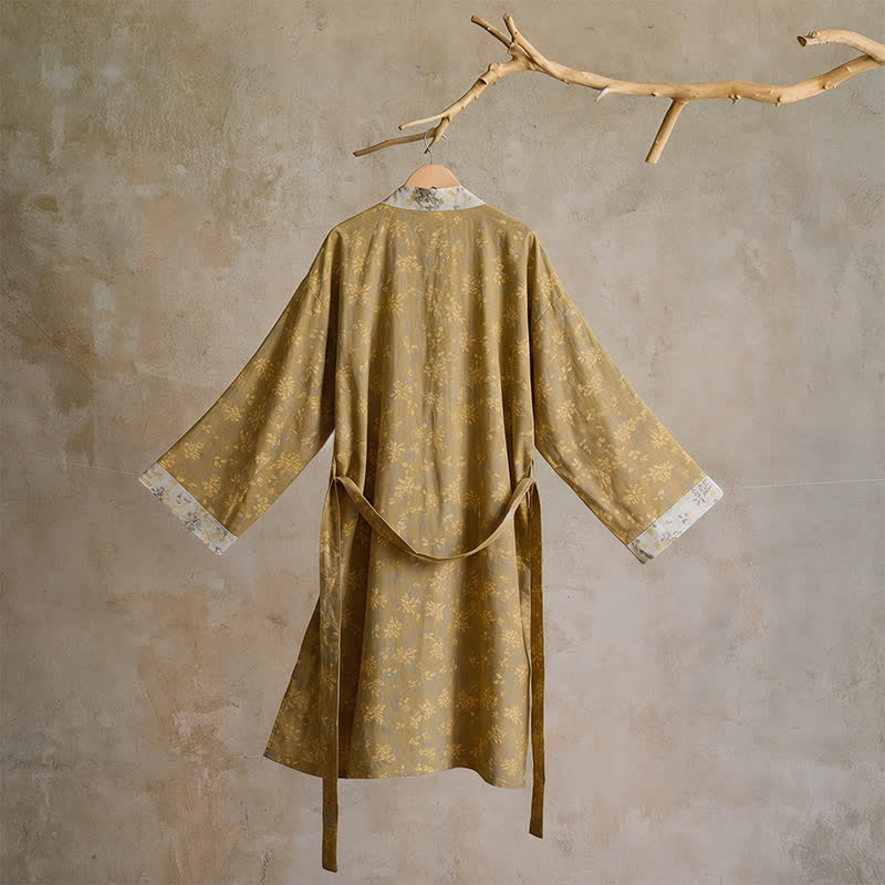 Cotton Reversible Floral Kimono Robe - image 2