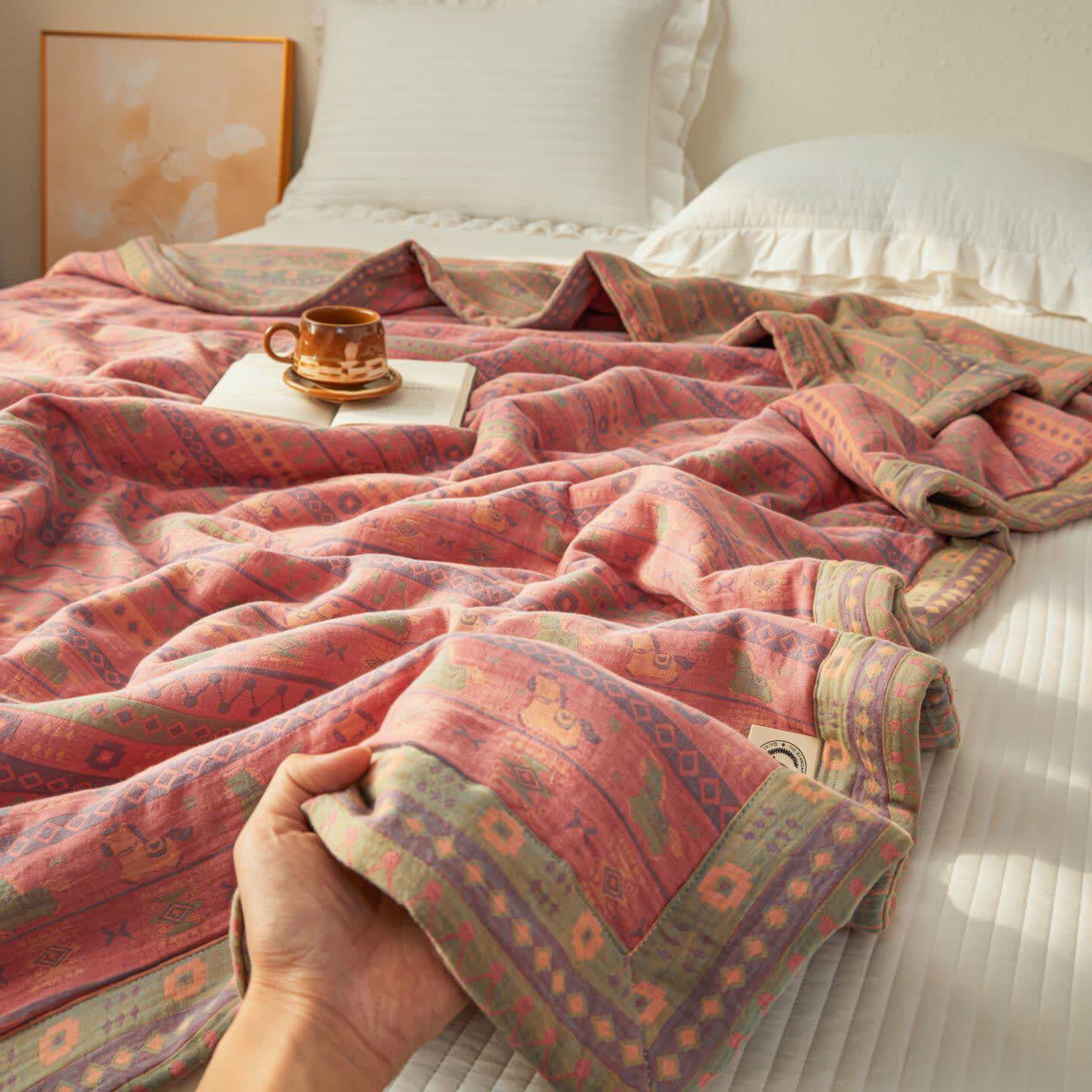 Jacquard Double-layer Gauze Natural Cotton Quilt - image 4