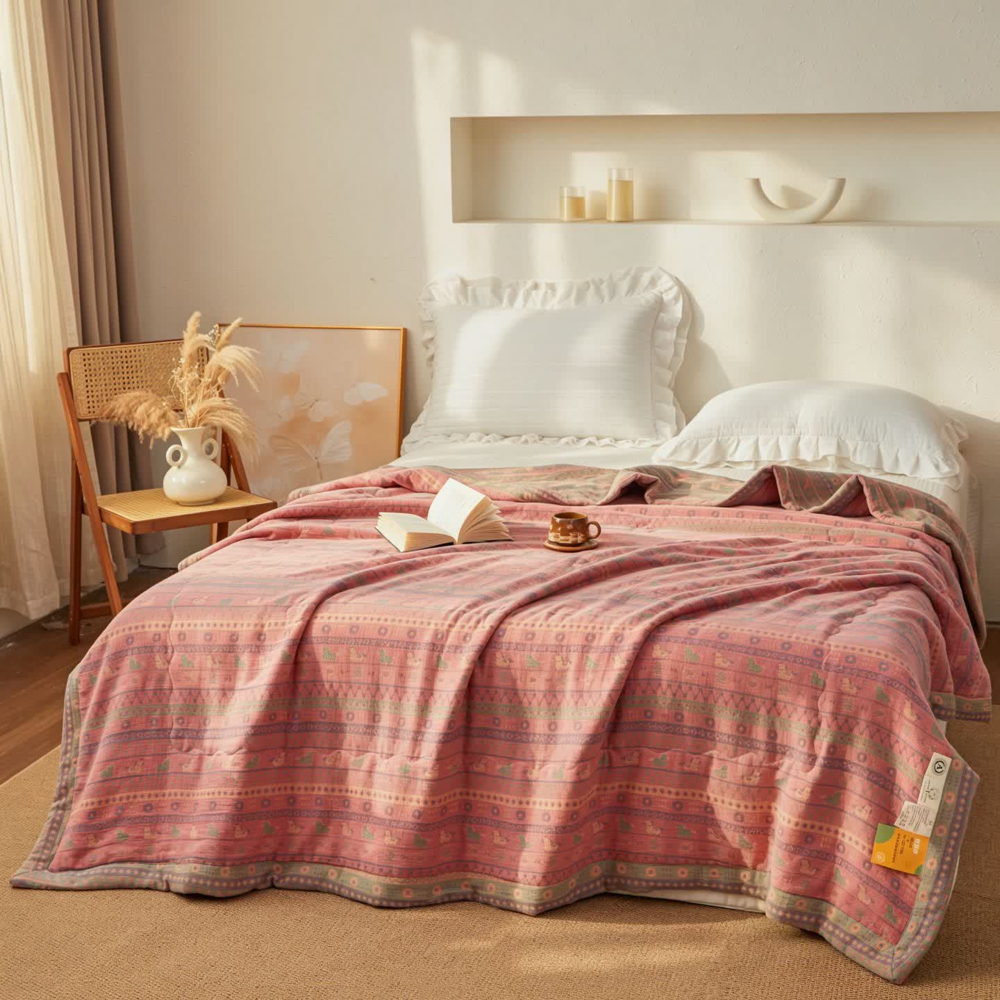 Jacquard Double-layer Gauze Natural Cotton Quilt - image 2