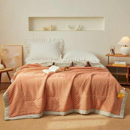 Yarn-Dyed Jacquard Muslin Reversible Quilt - image 1