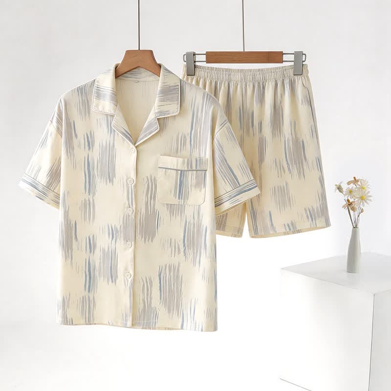 Unisex Stripe Modal Cotton Loungewear Set - image 1