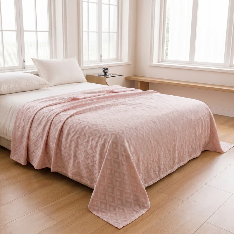 Multicolor Rhombus Pattern Bamboo Fiber Quilt - image 1