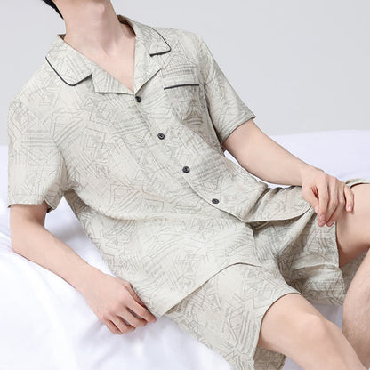 Unisex Style Geometric Pattern Loungewear Set - image 1