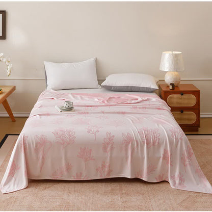 Multicolor Botanical Sketch Bamboo Fiber Quilt - Pink - Queen - image 8