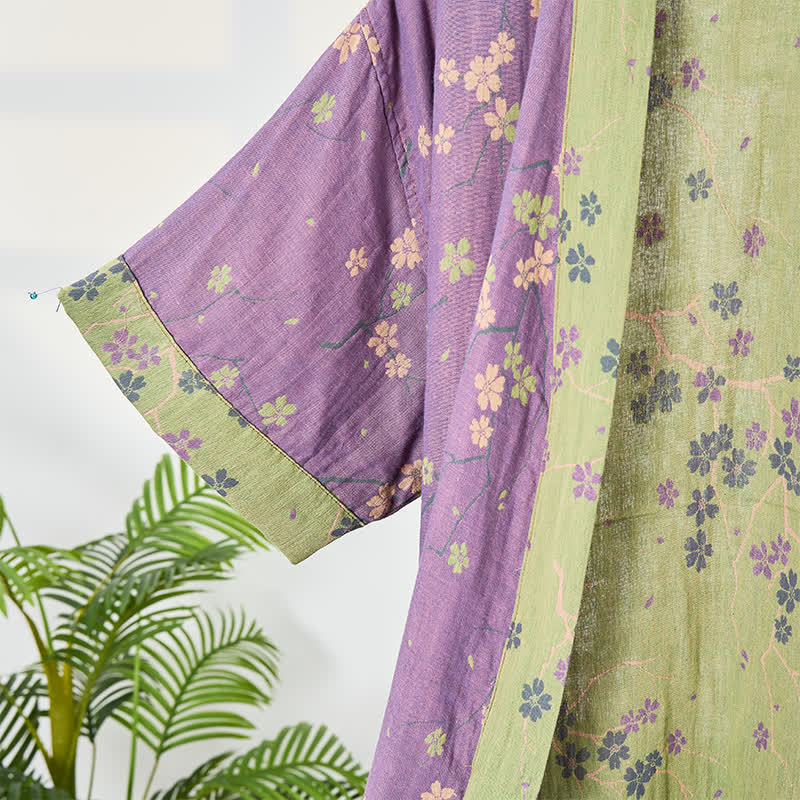 Kimono Style Short Sleeve Muslin Bathrobe - image 6