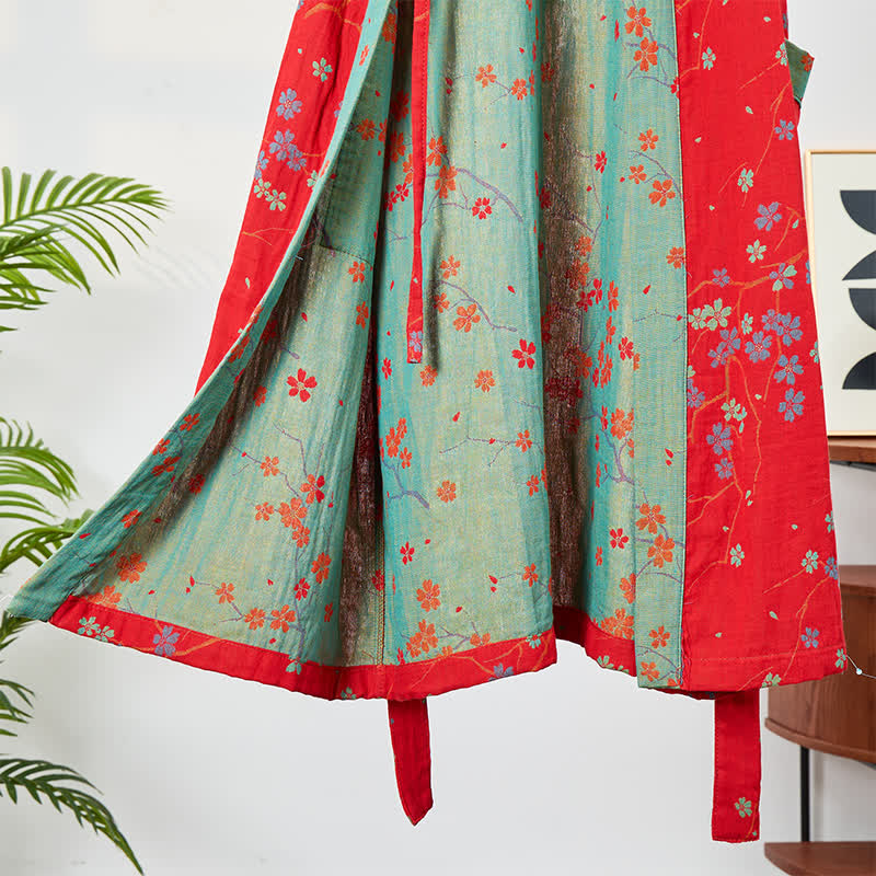 Kimono Style Short Sleeve Muslin Bathrobe - image 13