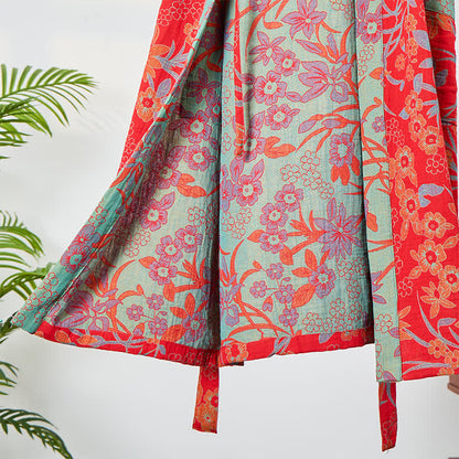 Bohemian Floral Muslin Gauze Kimono Robe - image 3