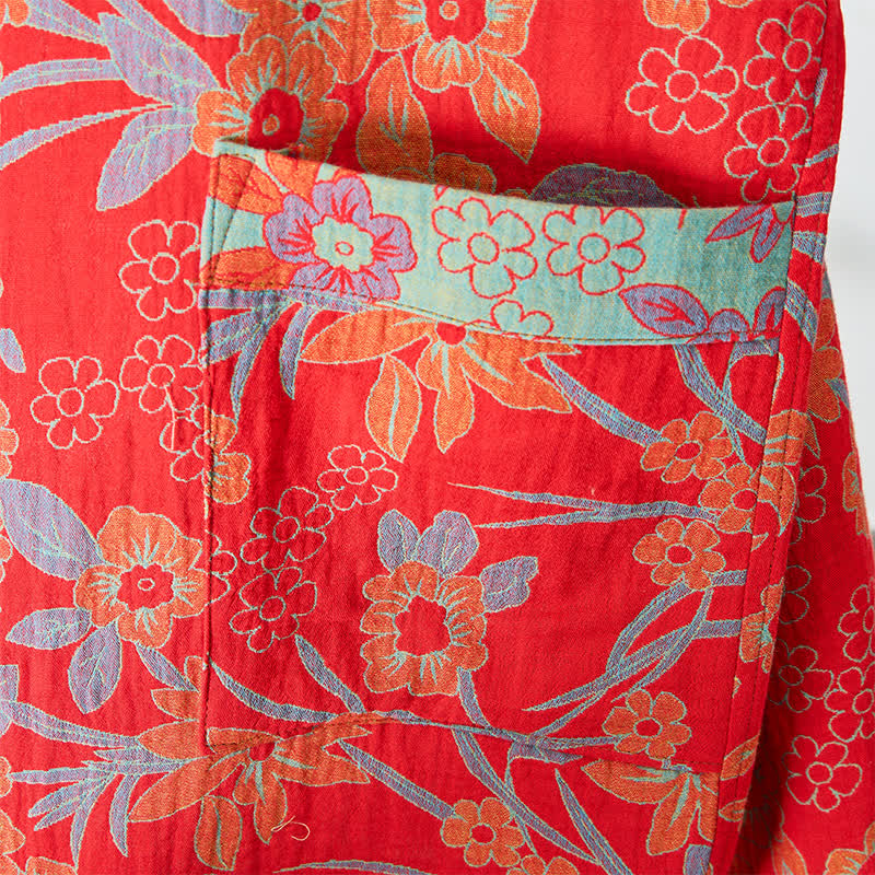 Bohemian Floral Muslin Gauze Kimono Robe - image 6
