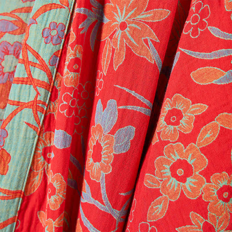 Bohemian Floral Muslin Gauze Kimono Robe - image 7