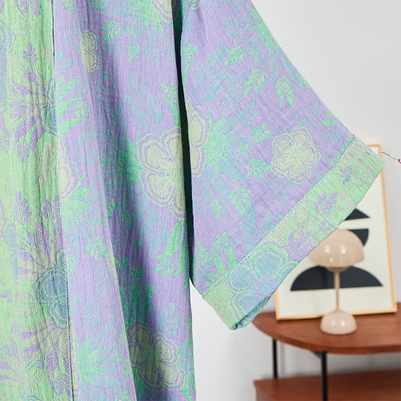 Refresh Floral Double-Gauze Kimono Bathrobe - image 5