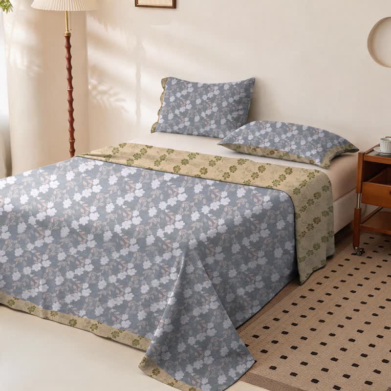 Elegant Floral Cotton Double Gauze Bedspread - image 1