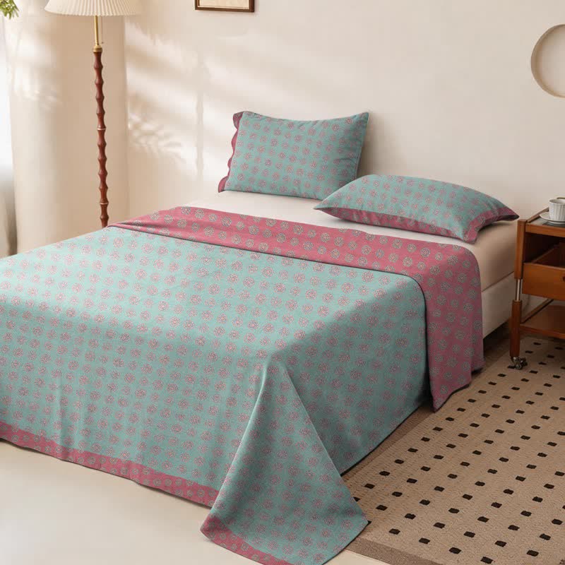 Vintage Pattern Cotton Double Gauze Bedspread - image 1