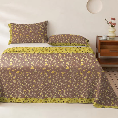 Duck & Floral Cotton Double Gauze Bedspread - Bedspread with 2PCS Pillowcases - King - image 0