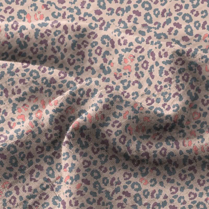 Leopard Print Cotton Double Gauze Bedspread - image 3