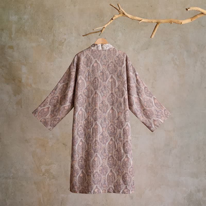 Boho Vintage Cotton Gauze Kimono Robe - image 3