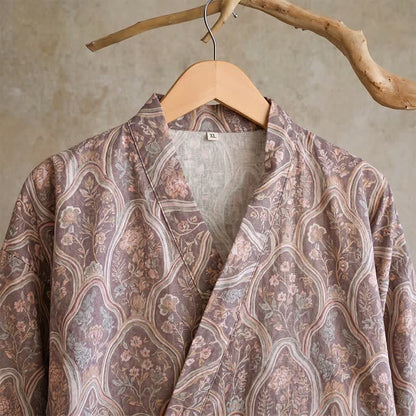Boho Vintage Cotton Gauze Kimono Robe - image 4