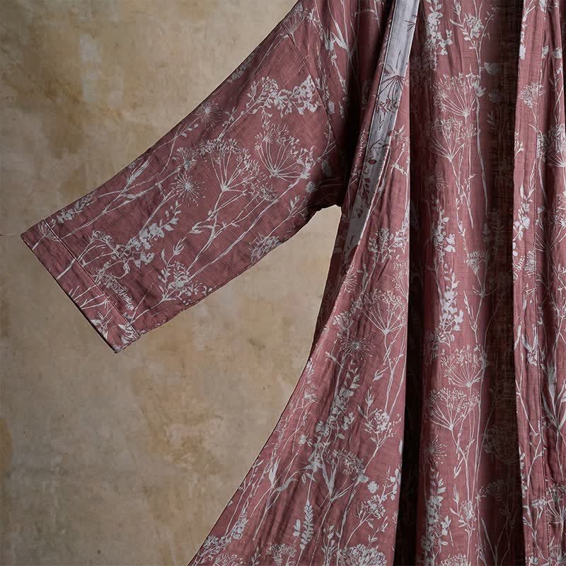 Vintage Botanical Cotton Double Gauze Robe - image 5