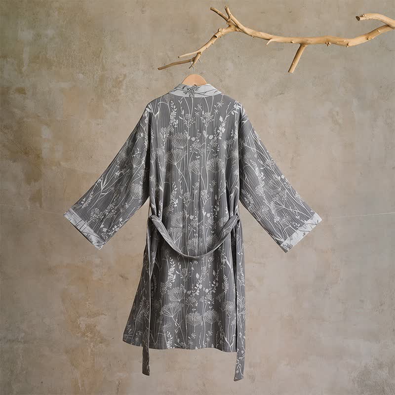 Vintage Botanical Cotton Double Gauze Robe - image 10