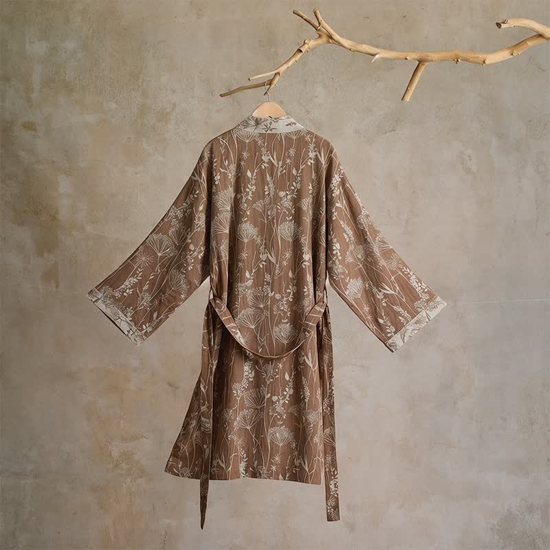 Vintage Botanical Cotton Double Gauze Robe - image 13