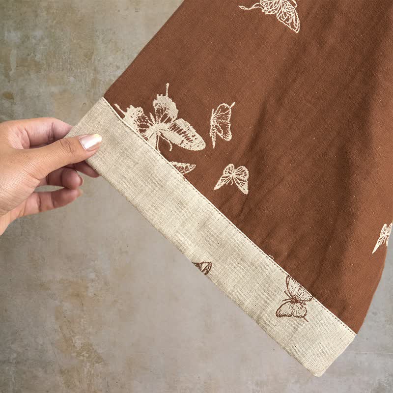 Elegant Butterfly Cotton Kimono Bathrobe - image 2