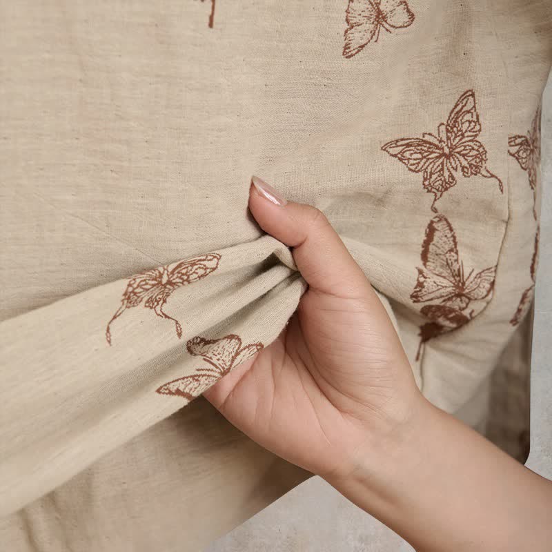 Elegant Butterfly Cotton Kimono Bathrobe - image 15