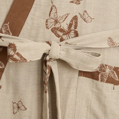 Elegant Butterfly Cotton Kimono Bathrobe - image 14