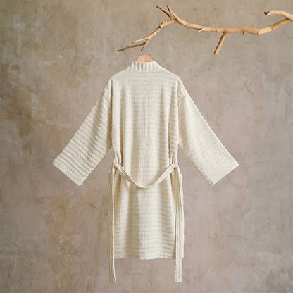Cotton Waffle Weave Kimono Bathrobe - image 13