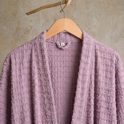Cotton Waffle Weave Kimono Bathrobe - image 4