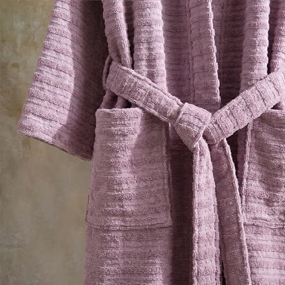 Cotton Waffle Weave Kimono Bathrobe - image 5